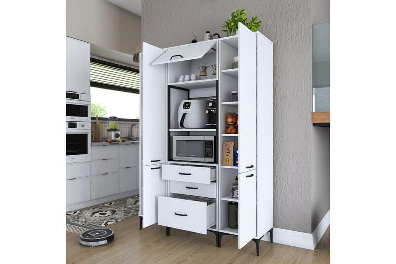 Eligius Høyskap - Hvit - Oppbevaring - Skap - Oppbevaringsskap