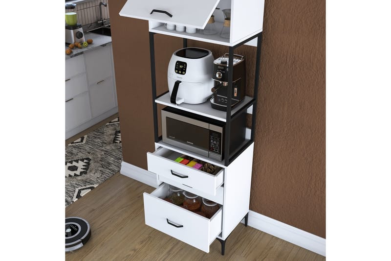 Eligius Høyskap - Hvit - Oppbevaring - Skap - Oppbevaringsskap