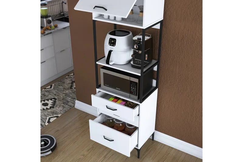 Eligius Høyskap - Hvit - Oppbevaring - Skap - Oppbevaringsskap