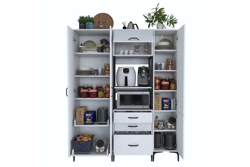 Eligius Høyskap - Hvit - Oppbevaring - Skap - Oppbevaringsskap