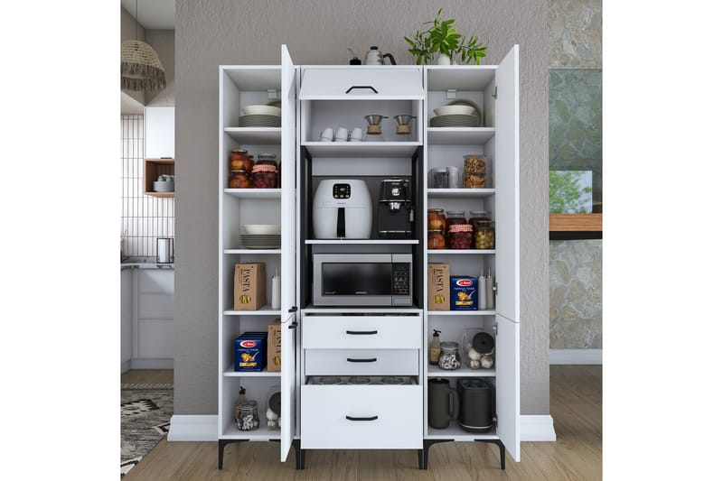 Eligius Høyskap - Hvit - Oppbevaring - Skap - Oppbevaringsskap