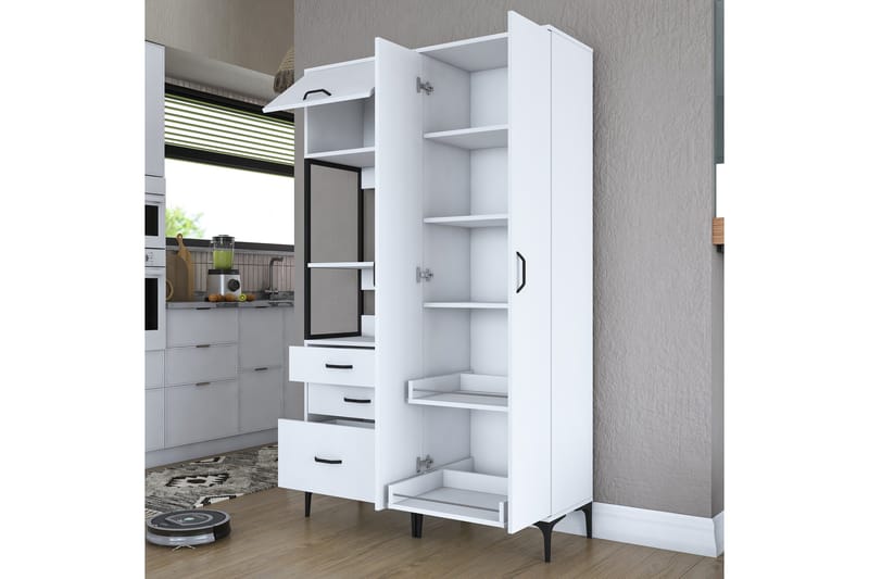 Eligius Høyskap - Hvit - Oppbevaring - Skap - Oppbevaringsskap