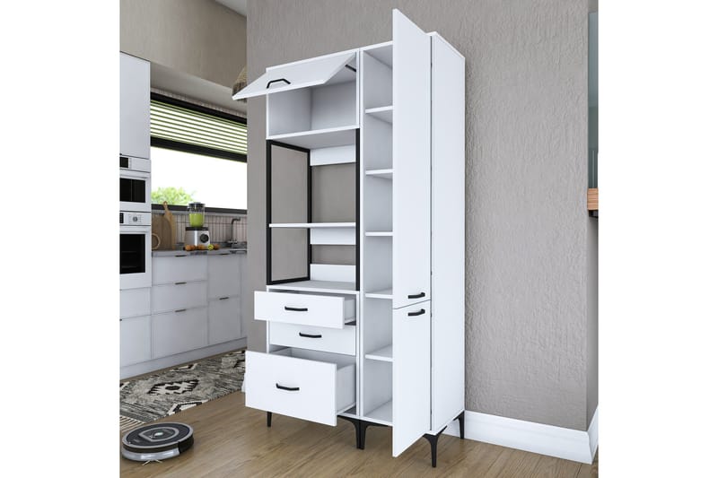 Eligius Høyskap - Hvit - Oppbevaring - Skap - Oppbevaringsskap