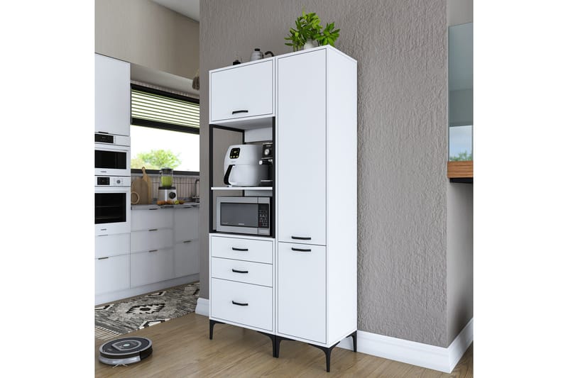 Eligius Høyskap - Hvit - Oppbevaring - Skap - Oppbevaringsskap