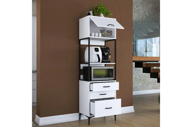 Eligius Høyskap - Hvit - Oppbevaring - Skap - Oppbevaringsskap