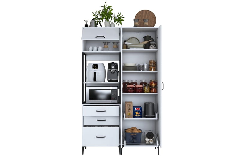 Eligius Høyskap - Hvit - Oppbevaring - Skap - Oppbevaringsskap