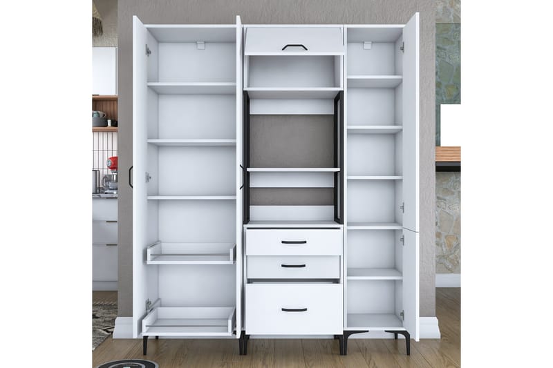 Eligius Høyskap - Hvit - Oppbevaring - Skap - Oppbevaringsskap