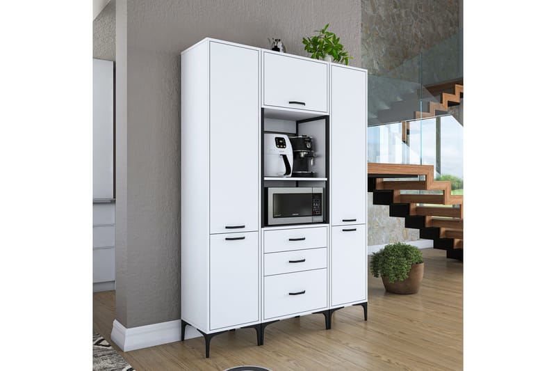 Eligius Høyskap - Hvit - Oppbevaring - Skap - Oppbevaringsskap