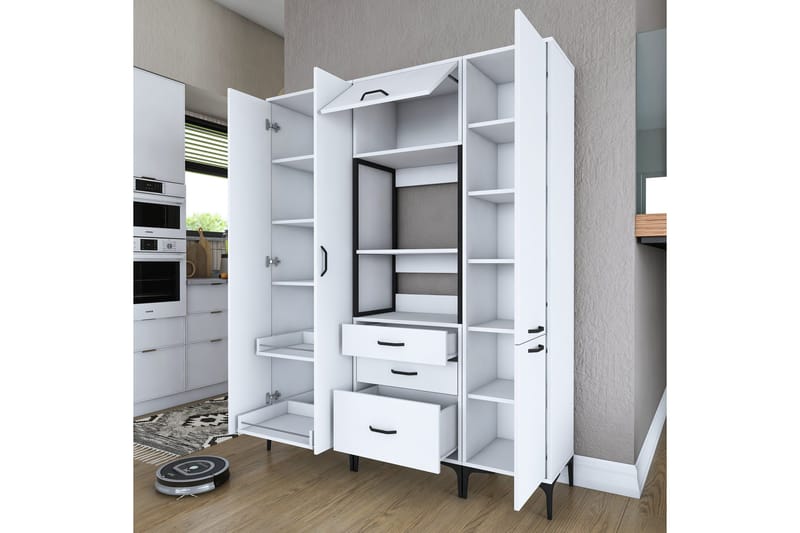 Eligius Høyskap - Hvit - Oppbevaring - Skap - Oppbevaringsskap