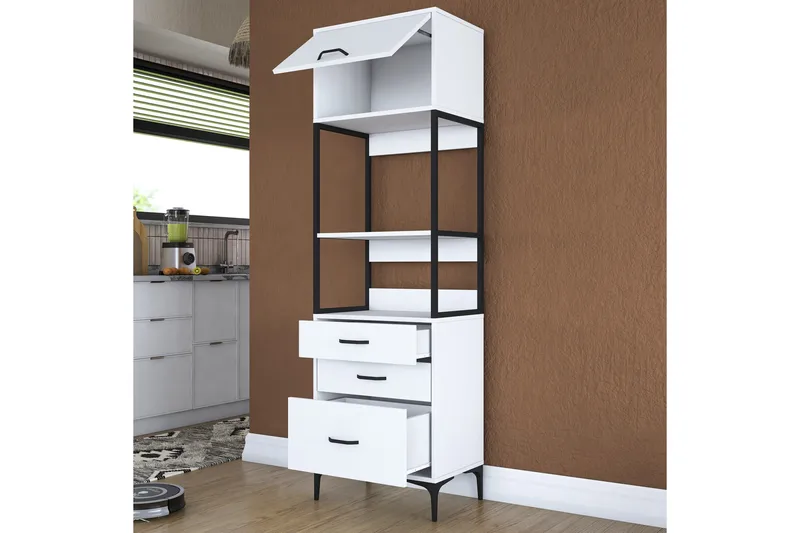 Eligius Høyskap - Hvit - Oppbevaring - Skap - Oppbevaringsskap