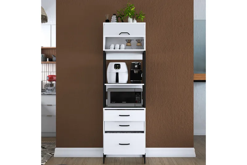 Eligius Høyskap - Hvit - Oppbevaring - Skap - Oppbevaringsskap