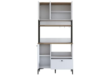 Eligius Høyskap - Hvit/Valnøtt - Oppbevaring - Skap - Oppbevaringsskap