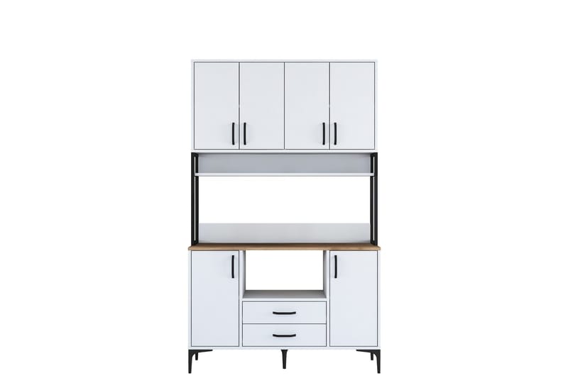 Eligius Høyskap, Hvit/Valnøtt