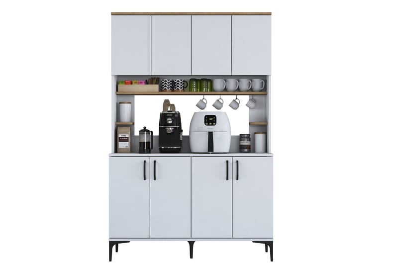 Eligius Høyskap, Hvit/Valnøtt