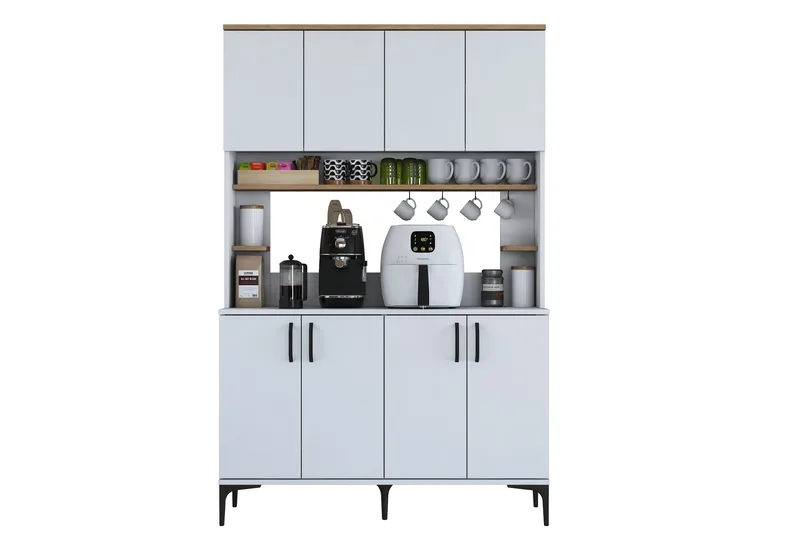 Eligius Høyskap, Hvit/Valnøtt