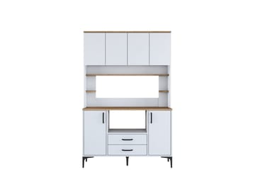 Eligius Høyskap - Hvit/Valnøtt - Oppbevaring - Skap - Oppbevaringsskap