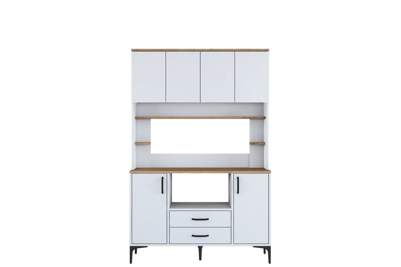 Eligius Høyskap, Hvit/Valnøtt