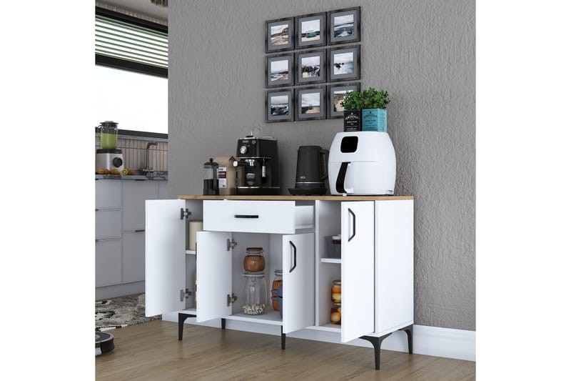 Eligius Underskap - Hvit/Valnøtt - Oppbevaring - Skap - Oppbevaringsskap