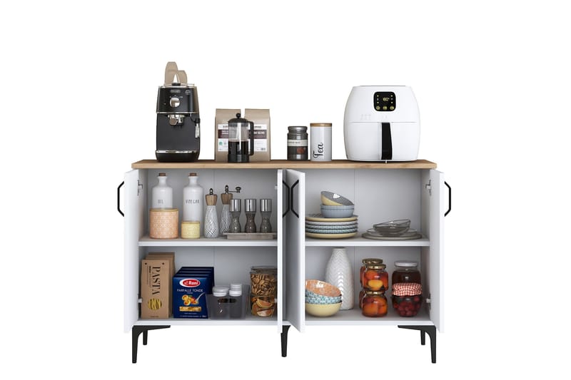 Eligius Underskap - Hvit/Valnøtt - Oppbevaring - Skap - Oppbevaringsskap