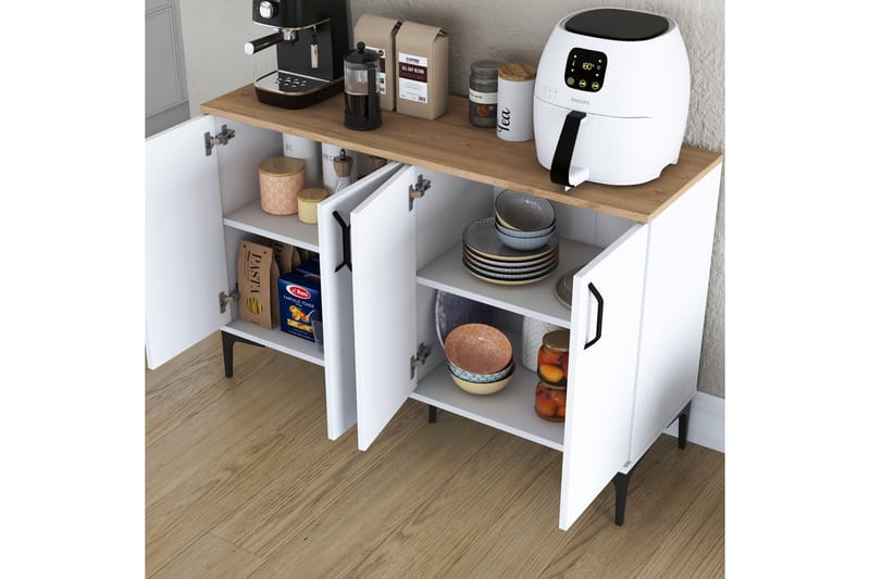 Eligius Underskap - Hvit/Valnøtt - Oppbevaring - Skap - Oppbevaringsskap