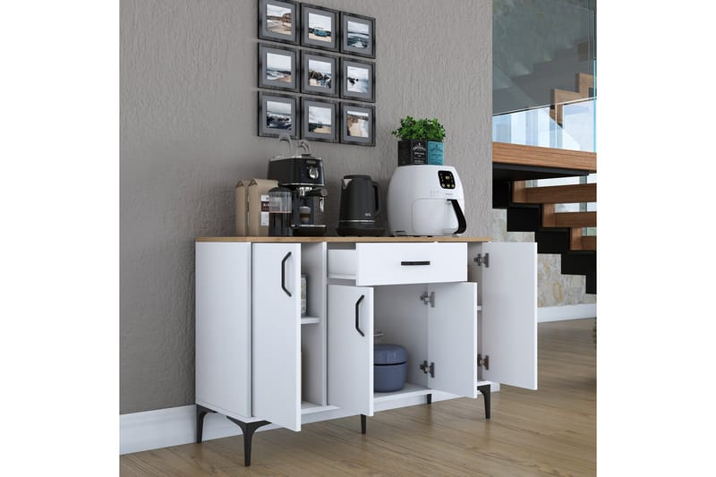 Eligius Underskap - Hvit/Valnøtt - Oppbevaring - Skap - Oppbevaringsskap