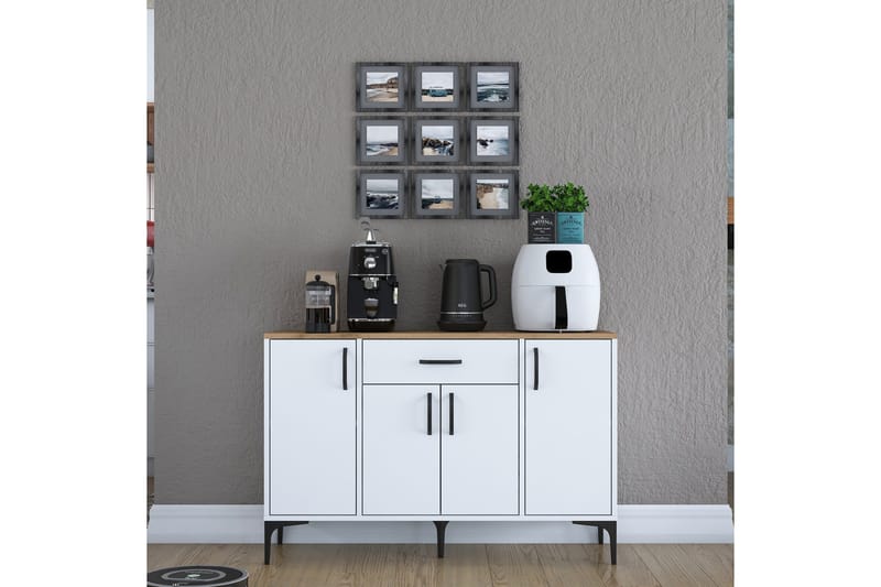 Eligius Underskap - Hvit/Valnøtt - Oppbevaring - Skap - Oppbevaringsskap