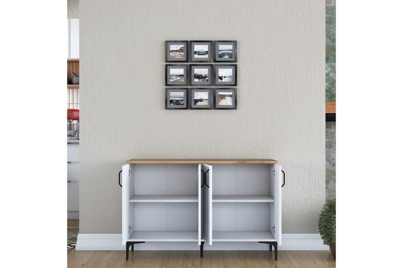 Eligius Underskap - Hvit/Valnøtt - Oppbevaring - Skap - Oppbevaringsskap