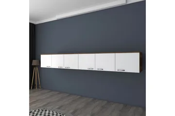 Ervon Veggbrett 243x243 cm - Valnøtt/Hvit - Oppbevaring - Skap - Oppbevaringsskap