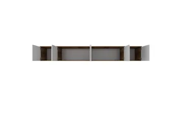 Ervon Veggbrett 243x243 cm - Valnøtt/Hvit - Oppbevaring - Skap - Oppbevaringsskap