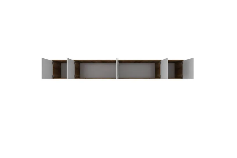 Ervon Veggbrett 243x243 cm - Valnøtt/Hvit - Oppbevaring - Skap - Oppbevaringsskap