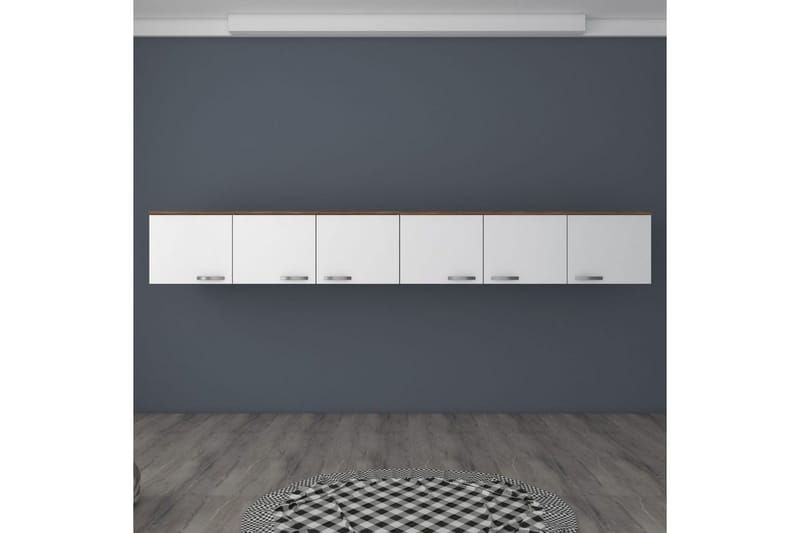 Ervon Veggbrett 243x243 cm - Valnøtt/Hvit - Oppbevaring - Skap - Oppbevaringsskap