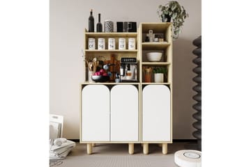 Estra Highboard - Beige/Hvit - Oppbevaring - Skap - Oppbevaringsskap
