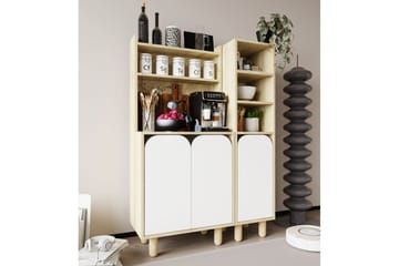 Estra Highboard - Beige/Hvit - Oppbevaring - Skap - Oppbevaringsskap