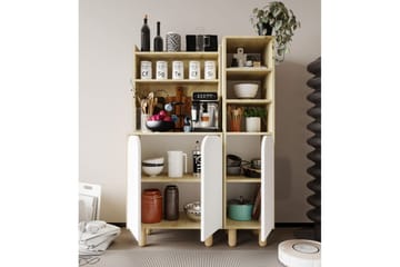 Estra Highboard - Beige/Hvit - Oppbevaring - Skap - Oppbevaringsskap