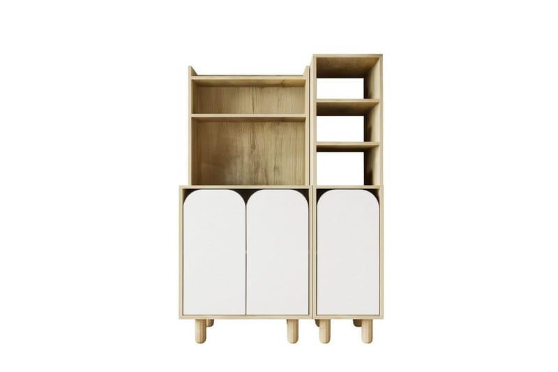 Estra Highboard, Beige/Hvit