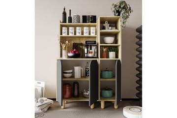 Estra Highboard - Brun/Antrasitt - Oppbevaring - Skap - Oppbevaringsskap