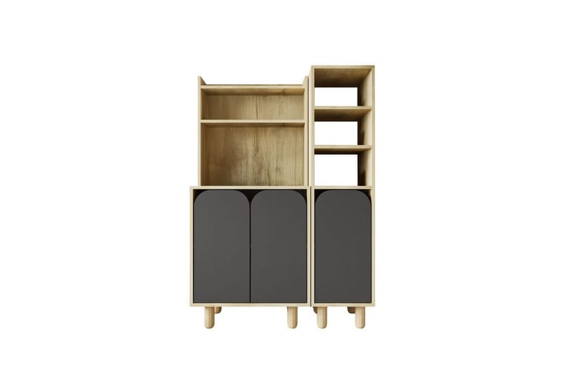 Estra Highboard, Brun/Antrasitt