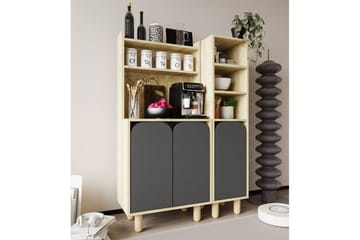 Estra Highboard - Brun/Antrasitt - Oppbevaring - Skap - Oppbevaringsskap