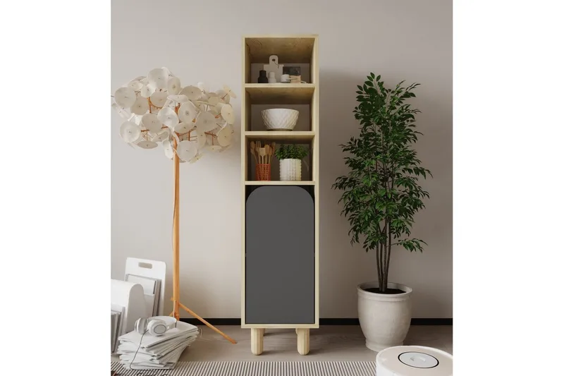 Estra Highboard - Brun/Antrasitt - Oppbevaring - Skap - Oppbevaringsskap