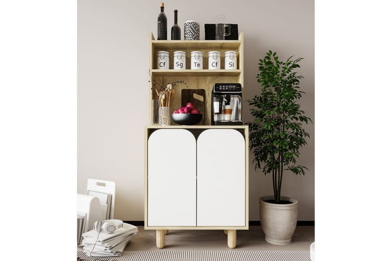Estra Highboard - Brun/Hvit - Oppbevaring - Skap - Oppbevaringsskap