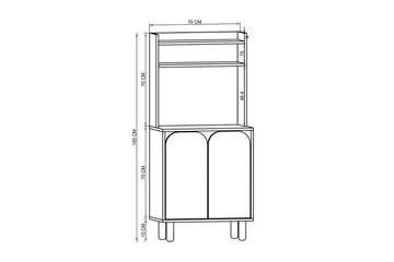 Estra Highboard - Brun/Hvit - Oppbevaring - Skap - Oppbevaringsskap