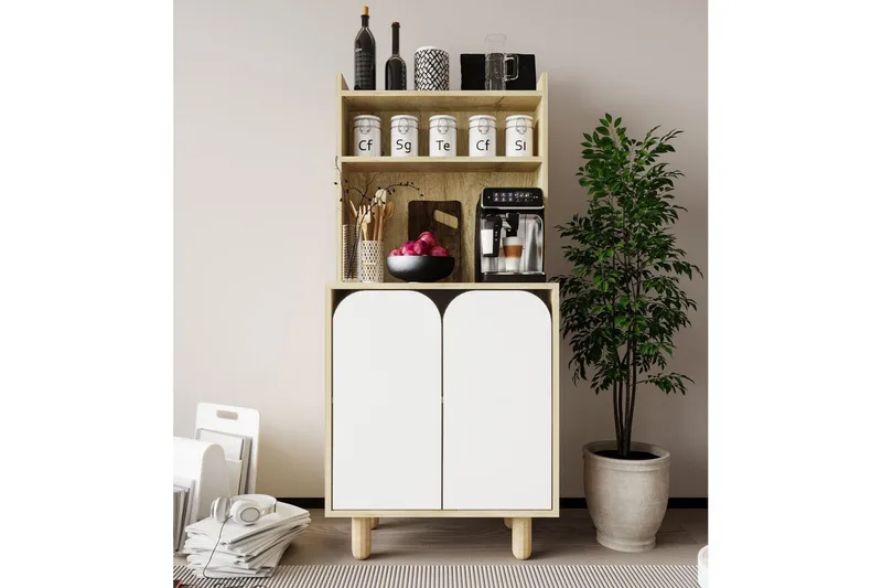 Estra Highboard - Brun/Hvit - Oppbevaring - Skap - Oppbevaringsskap