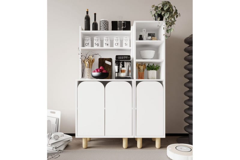Estra Highboard - Hvit - Oppbevaring - Skap - Oppbevaringsskap