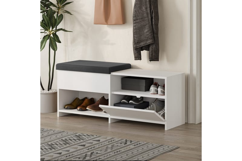 Filux Skoskap 120,3 cm - Hvit - Oppbevaring - Skap - Oppbevaringsskap