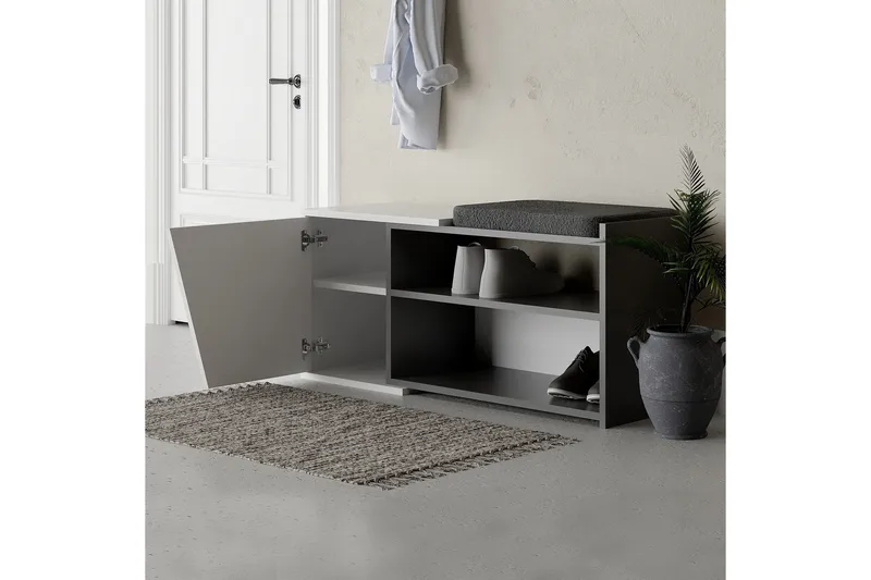 Fiona Skoskap 104,6 cm - Antrasitt/Hvit - Oppbevaring - Skap - Oppbevaringsskap