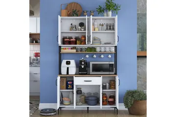 Flerbruks Kapasitetskap Cerreta 127 Valnøtt / Hvit - Mellomfarget tre/Hvit - Oppbevaring - Skap - Oppbevaringsskap