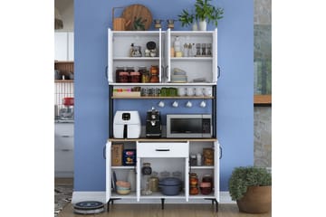 Flerbruks Kapasitetskap Cerreta 127 Valnøtt / Hvit - Mellomfarget tre/Hvit - Oppbevaring - Skap - Oppbevaringsskap