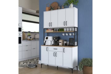 Flerbruks Kapasitetskap Cerreta 127 Valnøtt / Hvit - Mellomfarget tre/Hvit - Oppbevaring - Skap - Oppbevaringsskap