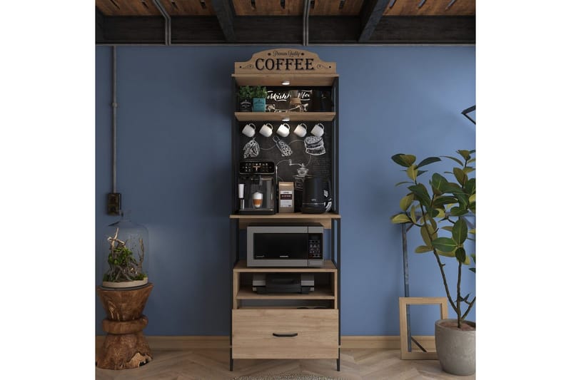 Flerbruks Kapasitetskap Cerreta 154 (70 x 206,8 x 40 cm) - Brun - Oppbevaring - Skap - Oppbevaringsskap