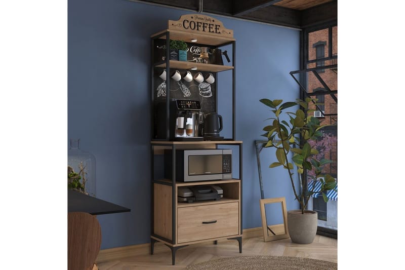 Flerbruks Kapasitetskap Cerreta 154 (70 x 206,8 x 40 cm) - Brun - Oppbevaring - Skap - Oppbevaringsskap